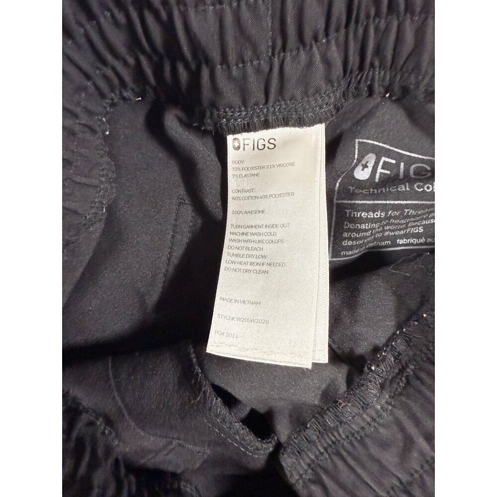 FIGS High Waisted Zamora Jogger Scrub Pants Black Size Small - Picture 3 of 6